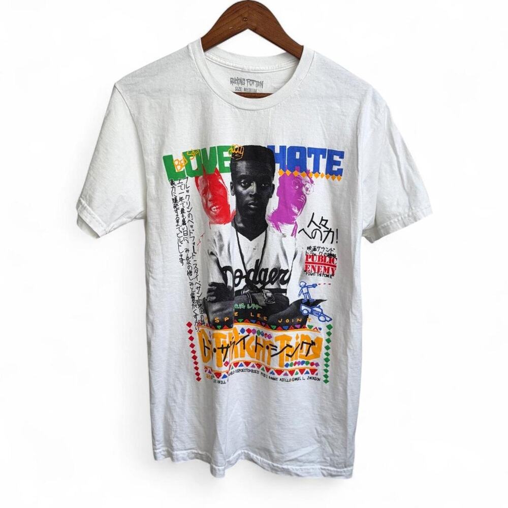 Rucking Fotten Public Enemy Rap Tee Mens M Colorful Short Sleeve Streetwear